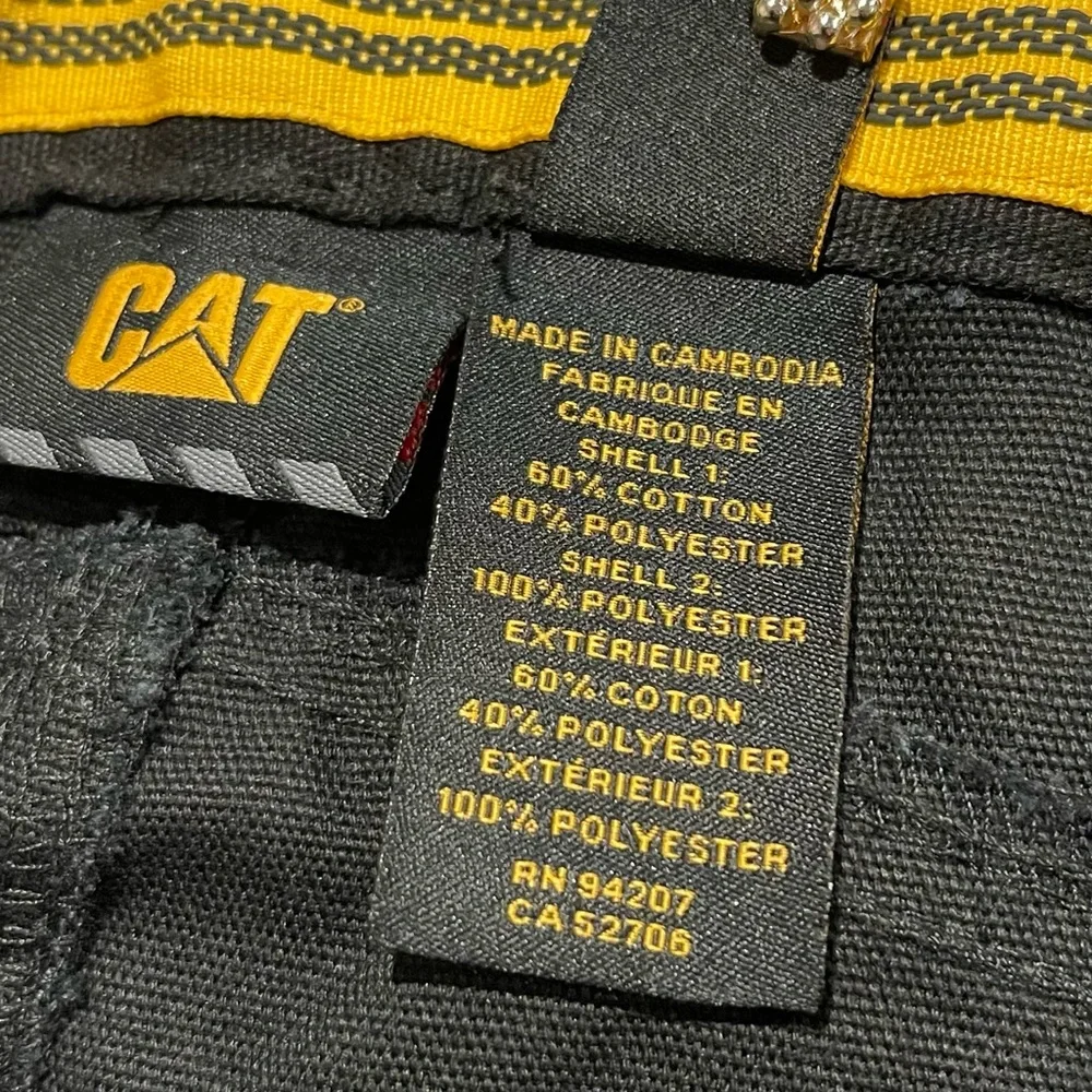 CAT Black Cargo Pants Men’s 36X32 Work Utility Durable Pockets - Picture 15 of 16